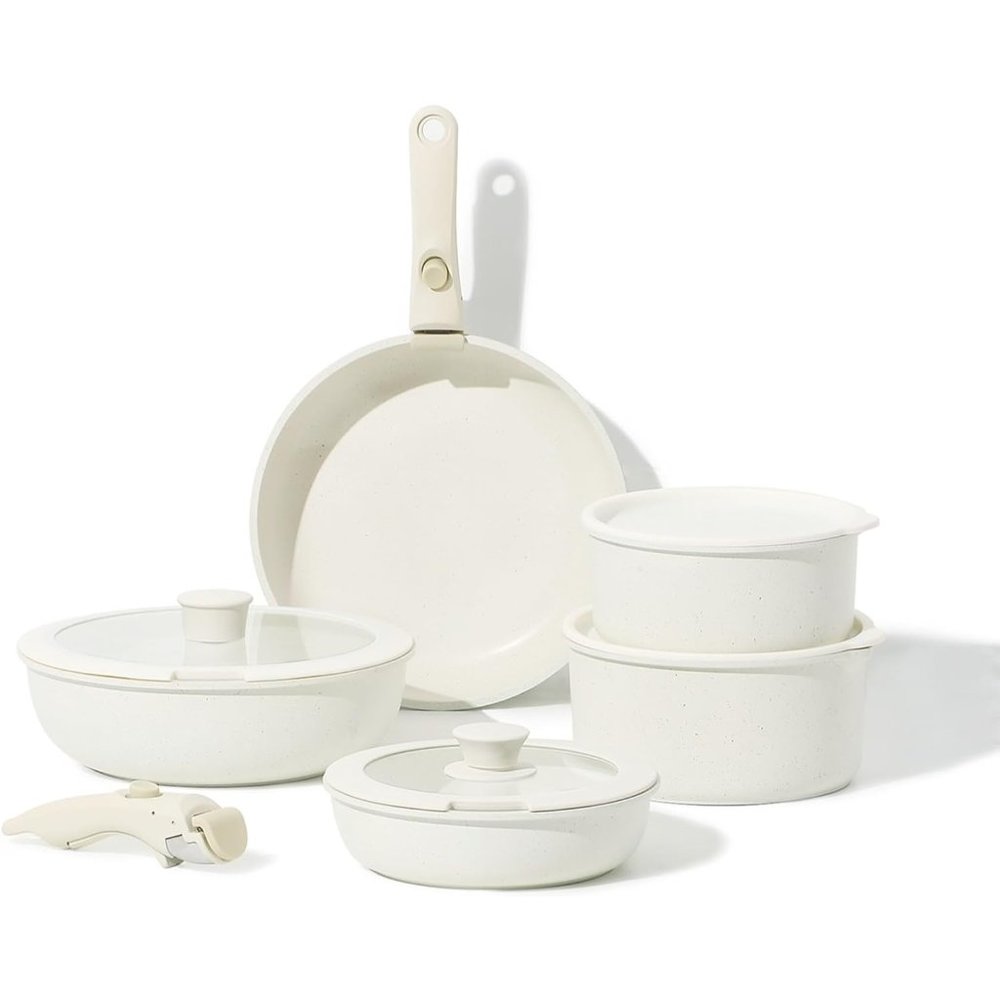 11pcs Nonstick Cookware Sets Detachable Handle